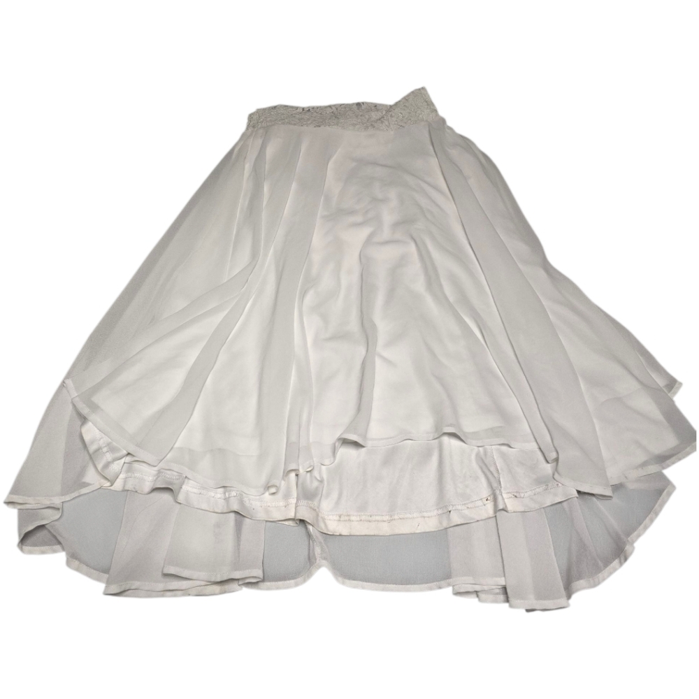 Lace Wedding Dress Size M Medium 5 6 7 8 Stretch Long Lined Bride Bridal White - Picture 13 of 15